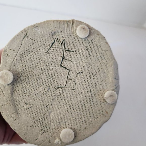 Pottery Vase ONE OF A KIND Handmade by MEB Excellent Use Condition 7" H x 4" L - Picture 3 of 5